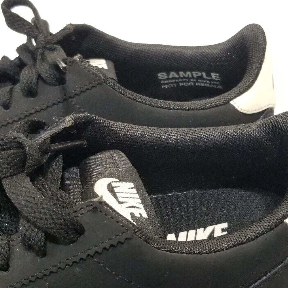 SAMPLE Nike Cortez Basic 16 Shoes Black Gold‎ White 811068 IR Women Size 5